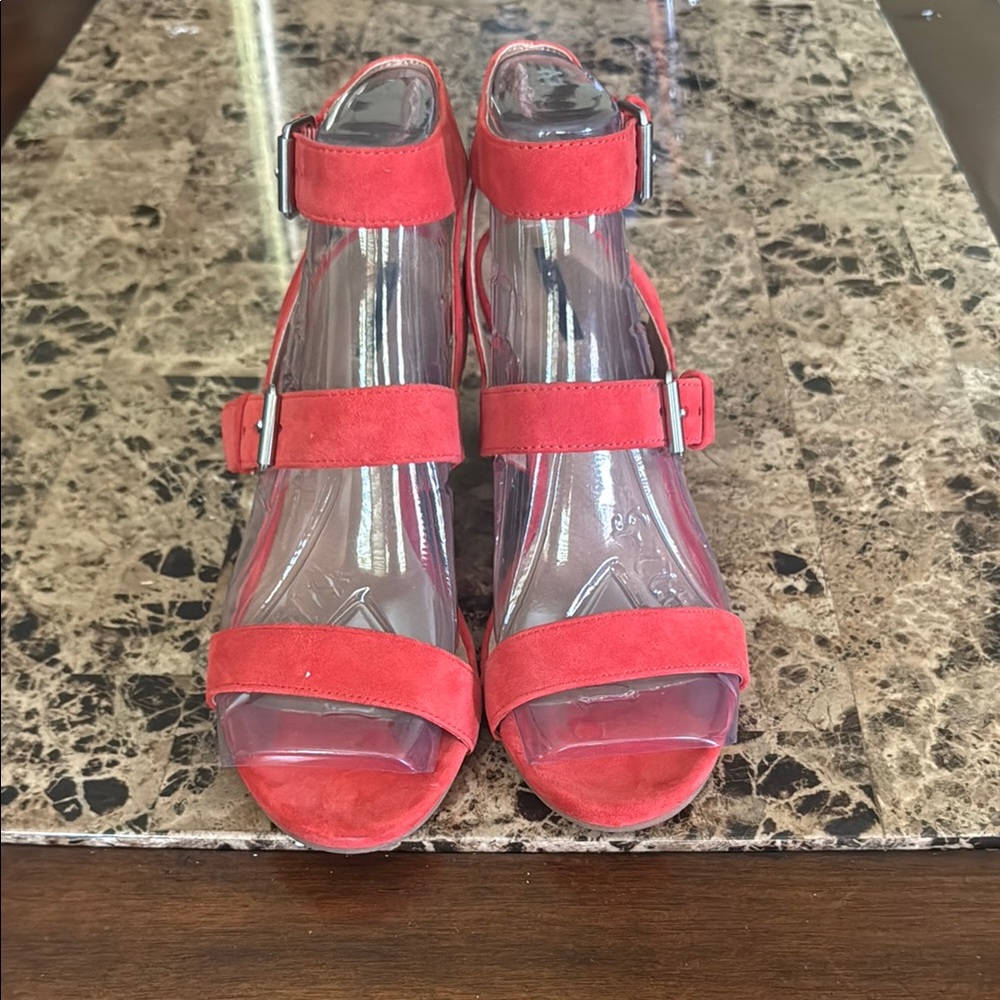 Sleek Red Heels with Modern Design